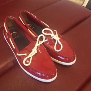 Cole Haan Patent Leather Slip on Sneaker